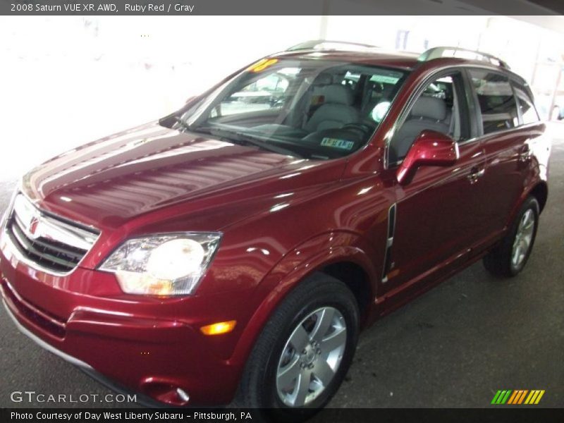 Ruby Red / Gray 2008 Saturn VUE XR AWD