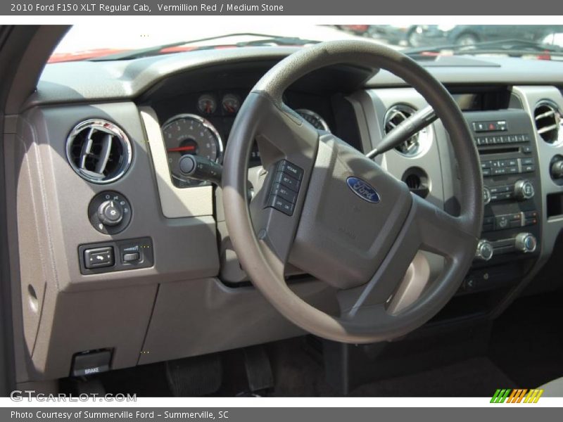 Vermillion Red / Medium Stone 2010 Ford F150 XLT Regular Cab