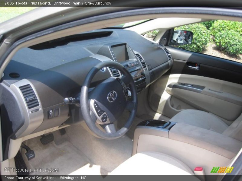 Driftwood Pearl / Gray/Burgundy 2005 Toyota Prius Hybrid