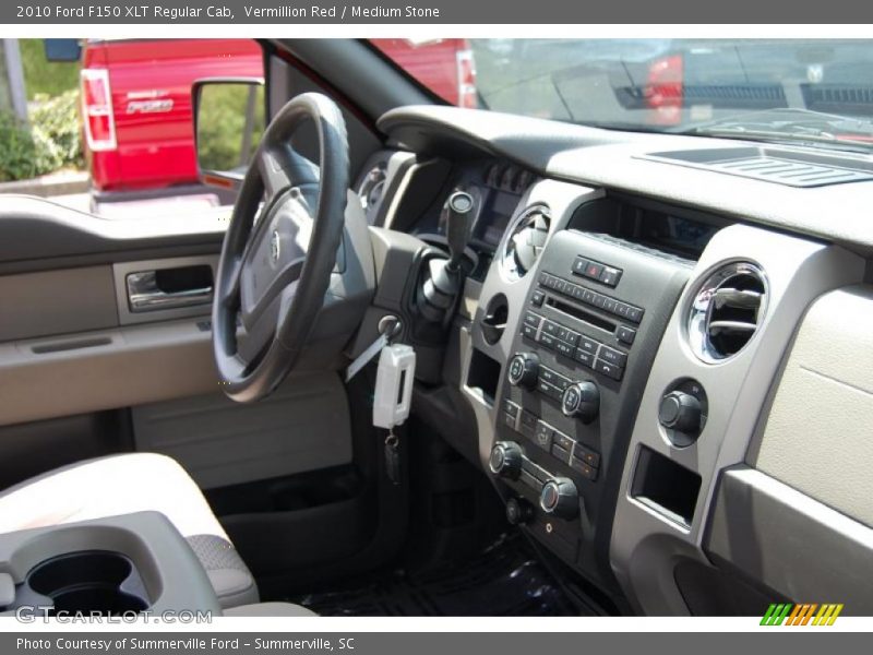 Vermillion Red / Medium Stone 2010 Ford F150 XLT Regular Cab