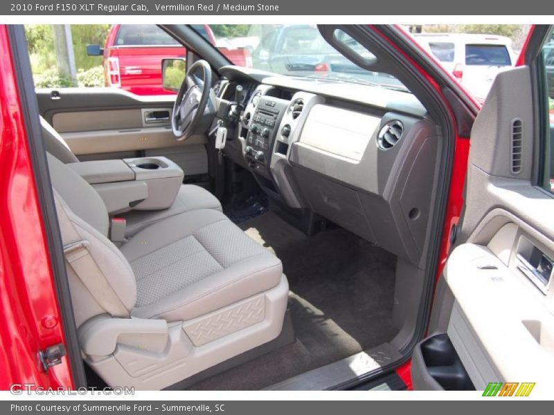 Vermillion Red / Medium Stone 2010 Ford F150 XLT Regular Cab