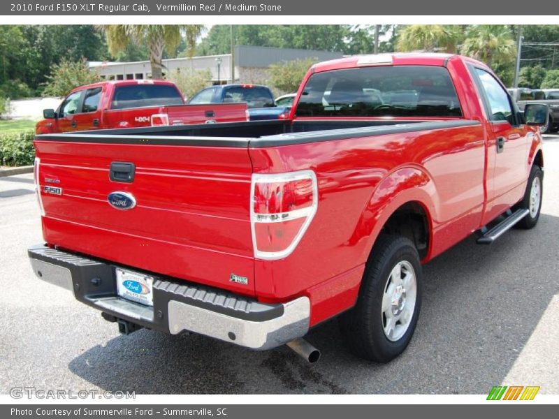 Vermillion Red / Medium Stone 2010 Ford F150 XLT Regular Cab