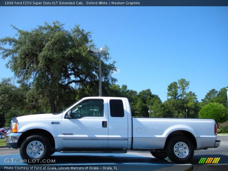 Oxford White / Medium Graphite 1999 Ford F250 Super Duty XLT Extended Cab