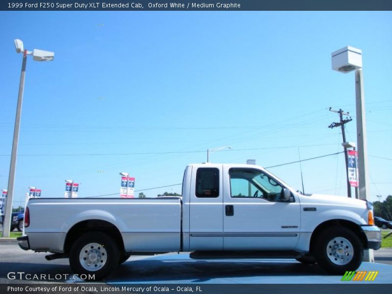 Oxford White / Medium Graphite 1999 Ford F250 Super Duty XLT Extended Cab