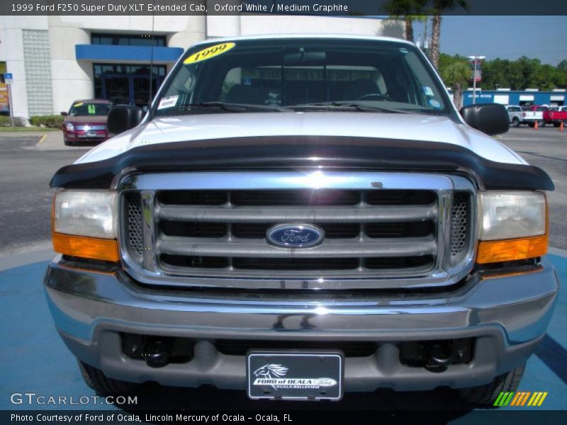 Oxford White / Medium Graphite 1999 Ford F250 Super Duty XLT Extended Cab
