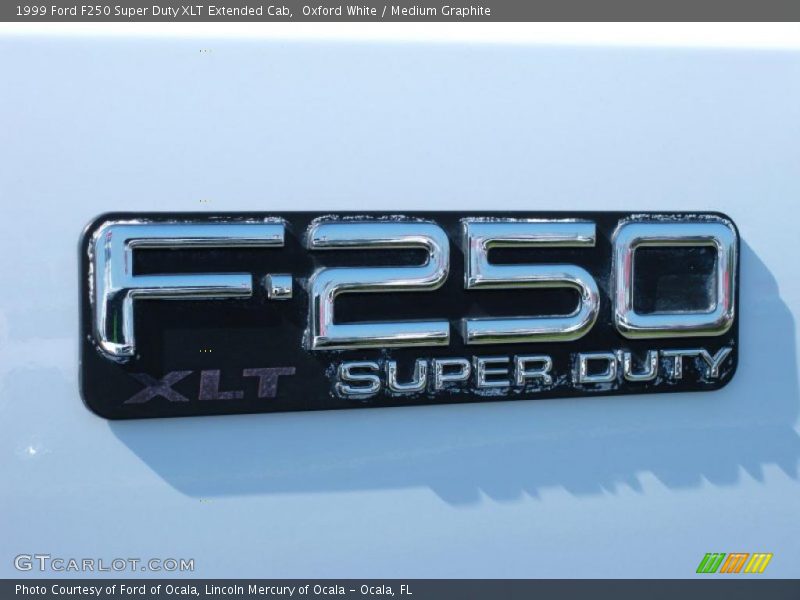 Oxford White / Medium Graphite 1999 Ford F250 Super Duty XLT Extended Cab