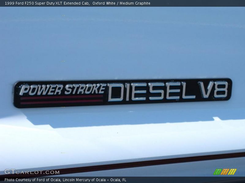 Oxford White / Medium Graphite 1999 Ford F250 Super Duty XLT Extended Cab