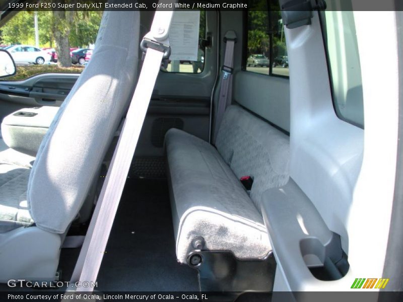 Oxford White / Medium Graphite 1999 Ford F250 Super Duty XLT Extended Cab