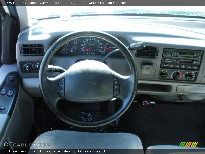 Oxford White / Medium Graphite 1999 Ford F250 Super Duty XLT Extended Cab