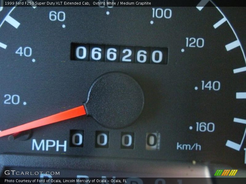 Oxford White / Medium Graphite 1999 Ford F250 Super Duty XLT Extended Cab