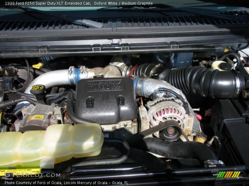 Oxford White / Medium Graphite 1999 Ford F250 Super Duty XLT Extended Cab