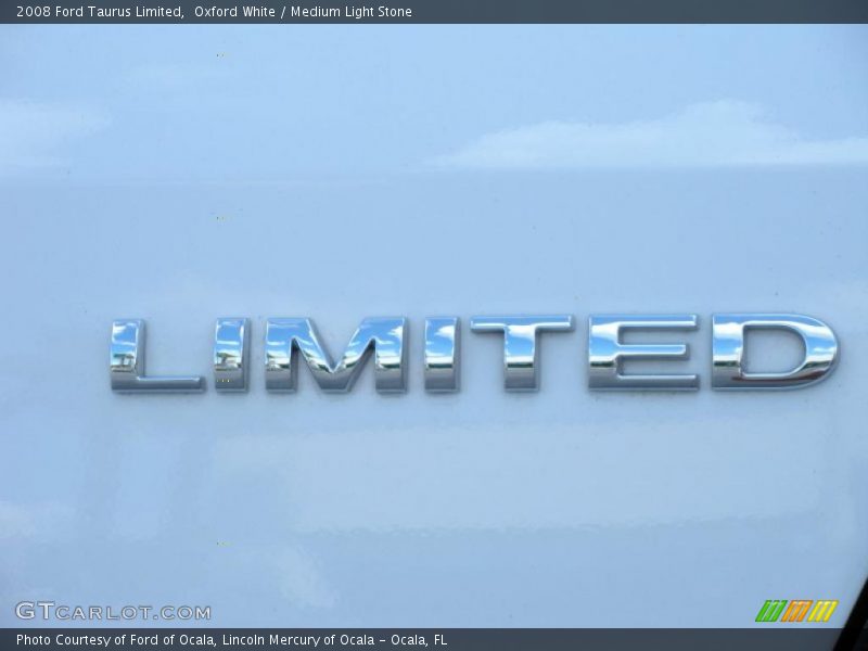 Oxford White / Medium Light Stone 2008 Ford Taurus Limited