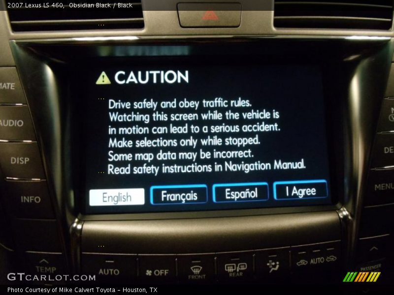 Obsidian Black / Black 2007 Lexus LS 460