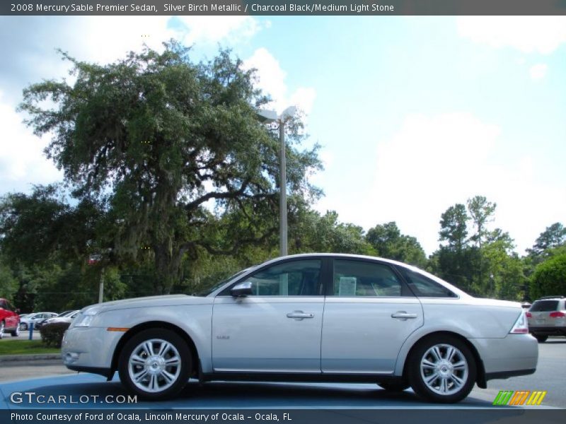 Silver Birch Metallic / Charcoal Black/Medium Light Stone 2008 Mercury Sable Premier Sedan