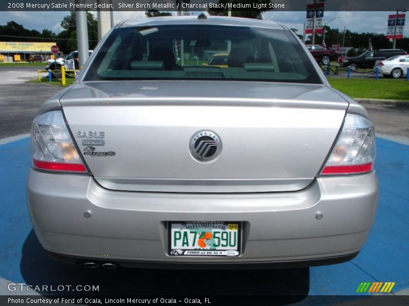 Silver Birch Metallic / Charcoal Black/Medium Light Stone 2008 Mercury Sable Premier Sedan
