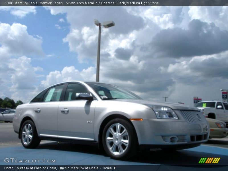 Silver Birch Metallic / Charcoal Black/Medium Light Stone 2008 Mercury Sable Premier Sedan