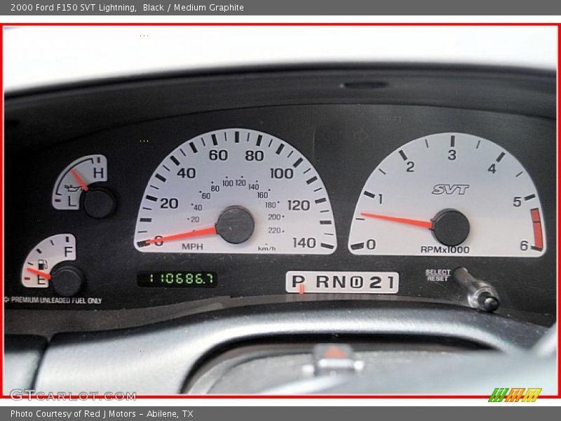 Black / Medium Graphite 2000 Ford F150 SVT Lightning