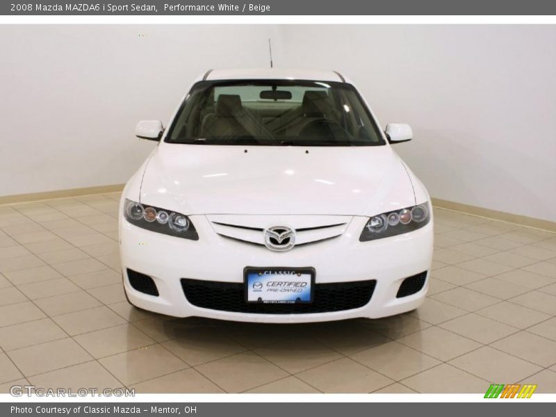 Performance White / Beige 2008 Mazda MAZDA6 i Sport Sedan