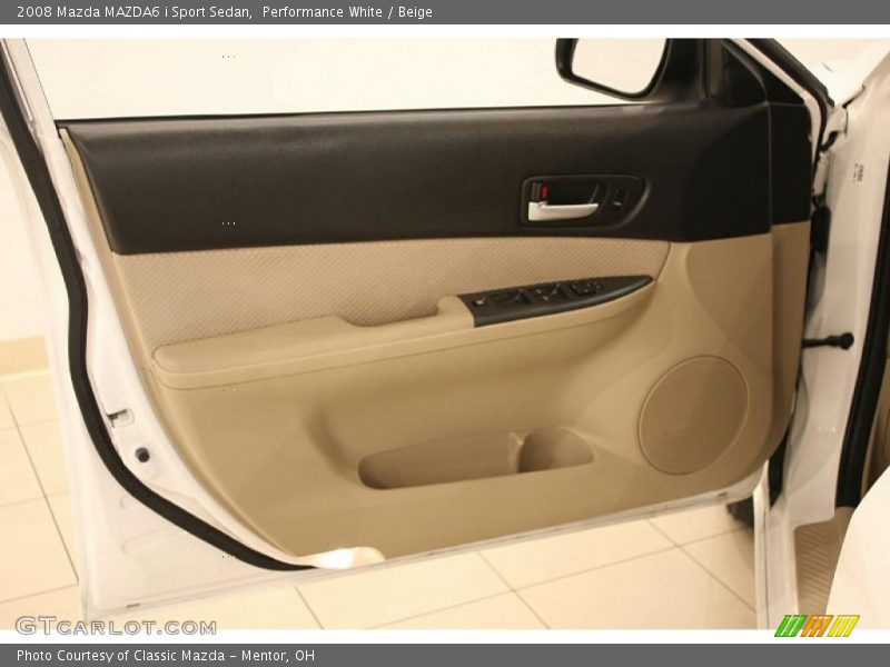 Performance White / Beige 2008 Mazda MAZDA6 i Sport Sedan