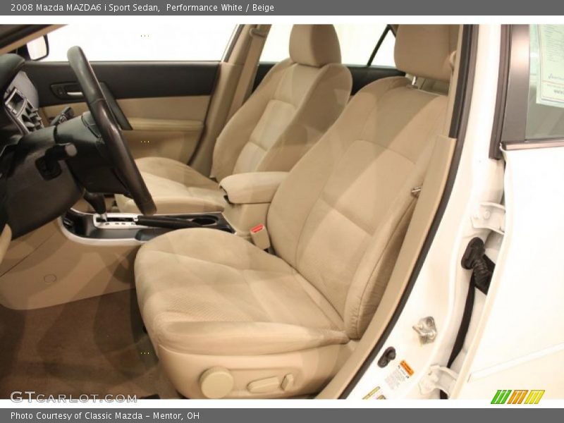 Performance White / Beige 2008 Mazda MAZDA6 i Sport Sedan