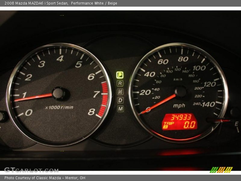 Performance White / Beige 2008 Mazda MAZDA6 i Sport Sedan
