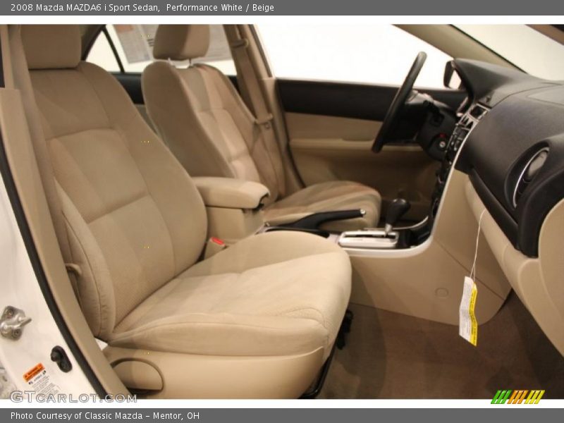 Performance White / Beige 2008 Mazda MAZDA6 i Sport Sedan