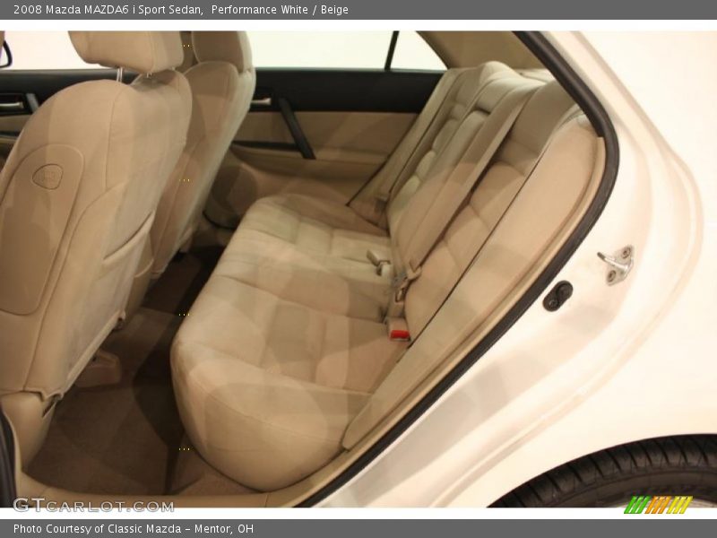 Performance White / Beige 2008 Mazda MAZDA6 i Sport Sedan