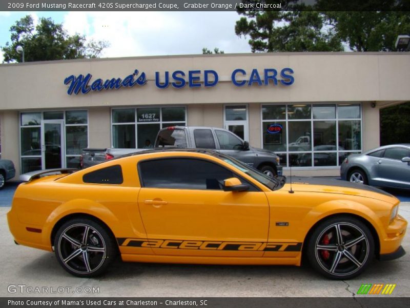 Grabber Orange / Dark Charcoal 2009 Ford Mustang Racecraft 420S Supercharged Coupe