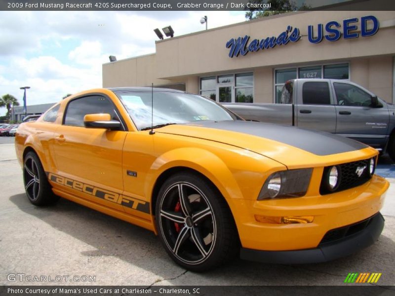 Grabber Orange / Dark Charcoal 2009 Ford Mustang Racecraft 420S Supercharged Coupe