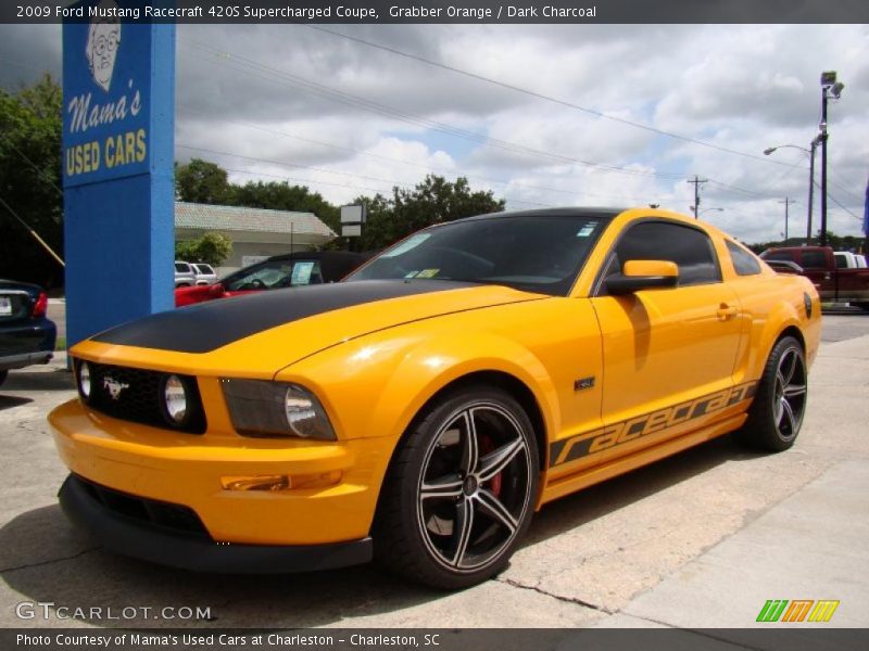 Grabber Orange / Dark Charcoal 2009 Ford Mustang Racecraft 420S Supercharged Coupe