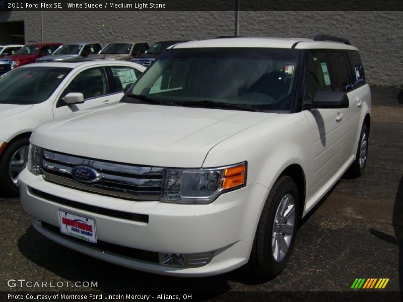 White Suede / Medium Light Stone 2011 Ford Flex SE