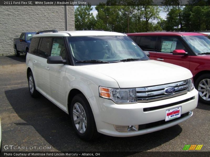 White Suede / Medium Light Stone 2011 Ford Flex SE