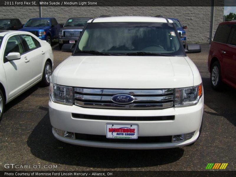 White Suede / Medium Light Stone 2011 Ford Flex SE