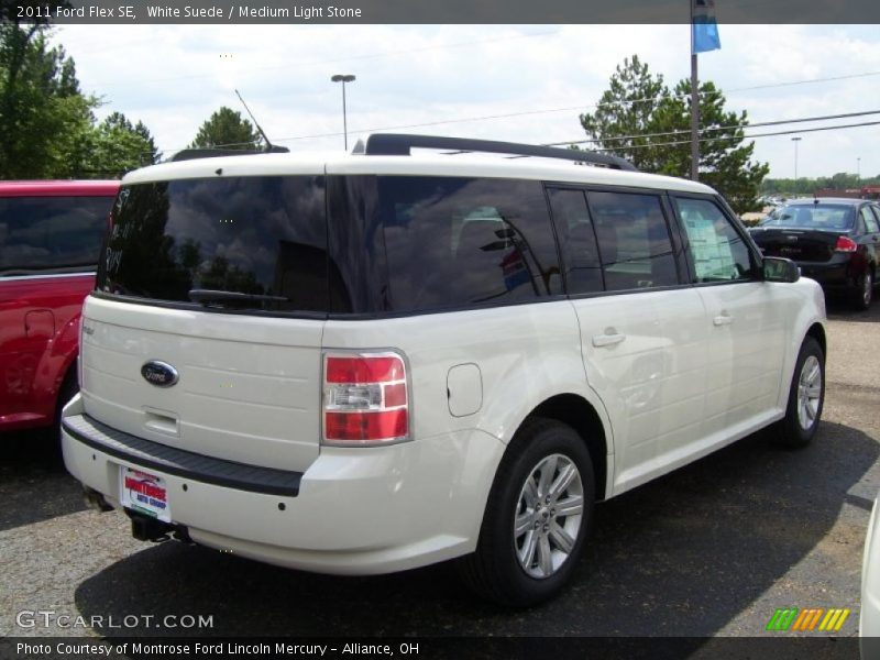 White Suede / Medium Light Stone 2011 Ford Flex SE