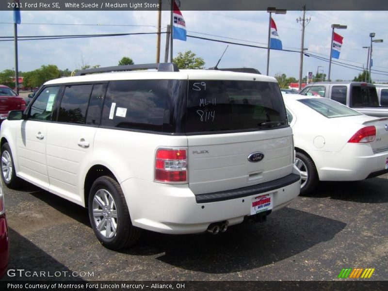 White Suede / Medium Light Stone 2011 Ford Flex SE