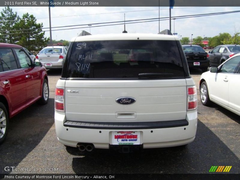 White Suede / Medium Light Stone 2011 Ford Flex SE