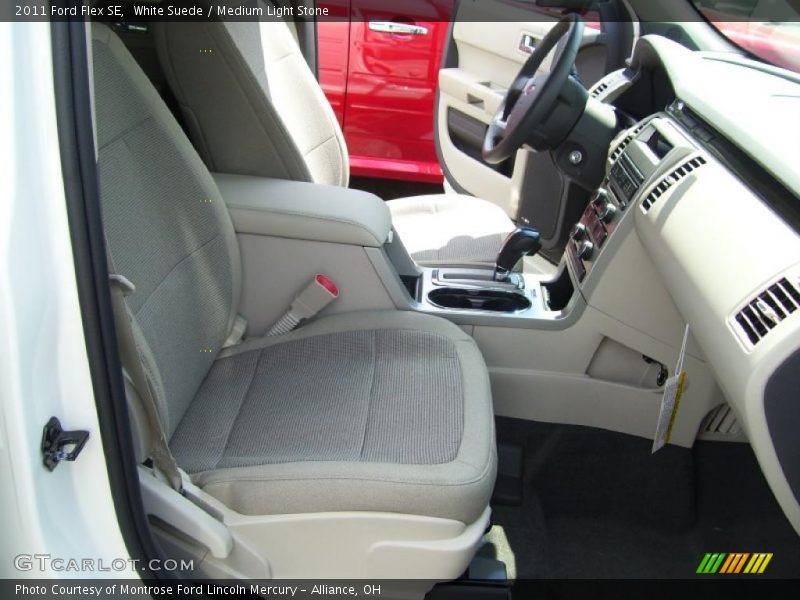 White Suede / Medium Light Stone 2011 Ford Flex SE