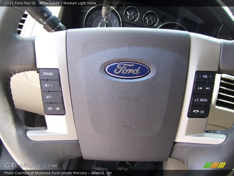 White Suede / Medium Light Stone 2011 Ford Flex SE