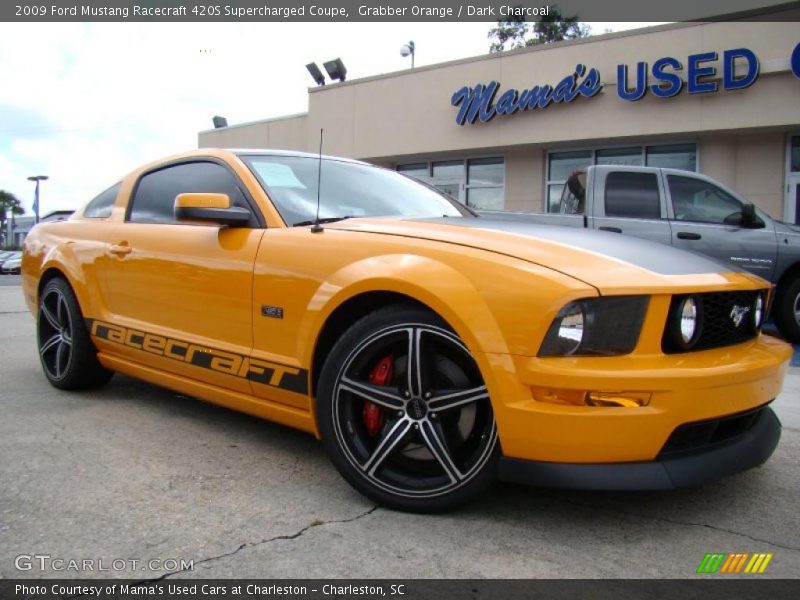 Grabber Orange / Dark Charcoal 2009 Ford Mustang Racecraft 420S Supercharged Coupe
