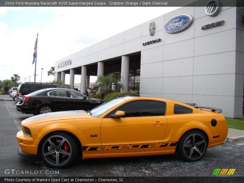 Grabber Orange / Dark Charcoal 2009 Ford Mustang Racecraft 420S Supercharged Coupe