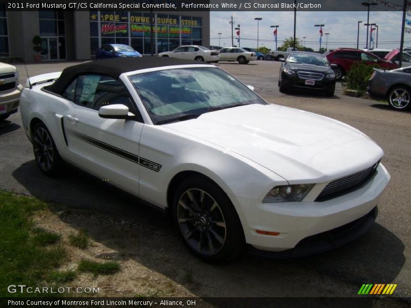 Performance White / CS Charcoal Black/Carbon 2011 Ford Mustang GT/CS California Special Convertible