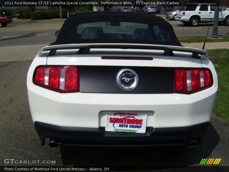 Performance White / CS Charcoal Black/Carbon 2011 Ford Mustang GT/CS California Special Convertible