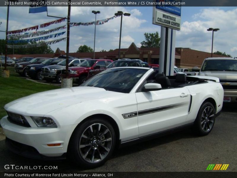 Performance White / CS Charcoal Black/Carbon 2011 Ford Mustang GT/CS California Special Convertible