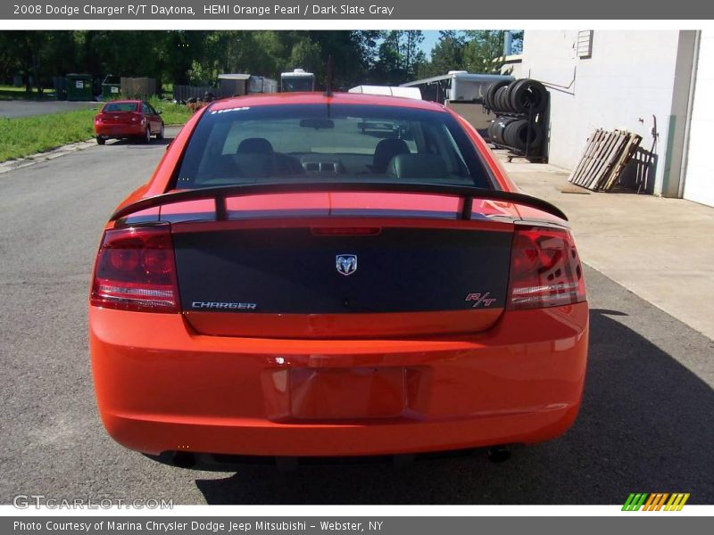 HEMI Orange Pearl / Dark Slate Gray 2008 Dodge Charger R/T Daytona