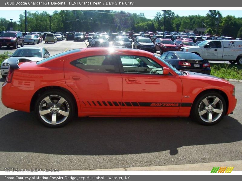 HEMI Orange Pearl / Dark Slate Gray 2008 Dodge Charger R/T Daytona