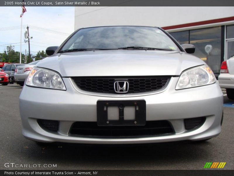 Satin Silver Metallic / Black 2005 Honda Civic LX Coupe