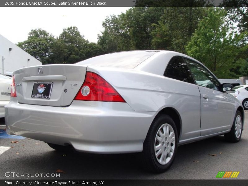 Satin Silver Metallic / Black 2005 Honda Civic LX Coupe