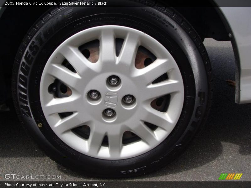 Satin Silver Metallic / Black 2005 Honda Civic LX Coupe