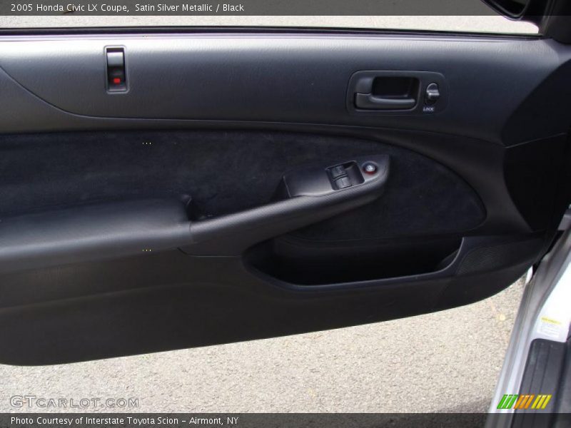 Satin Silver Metallic / Black 2005 Honda Civic LX Coupe