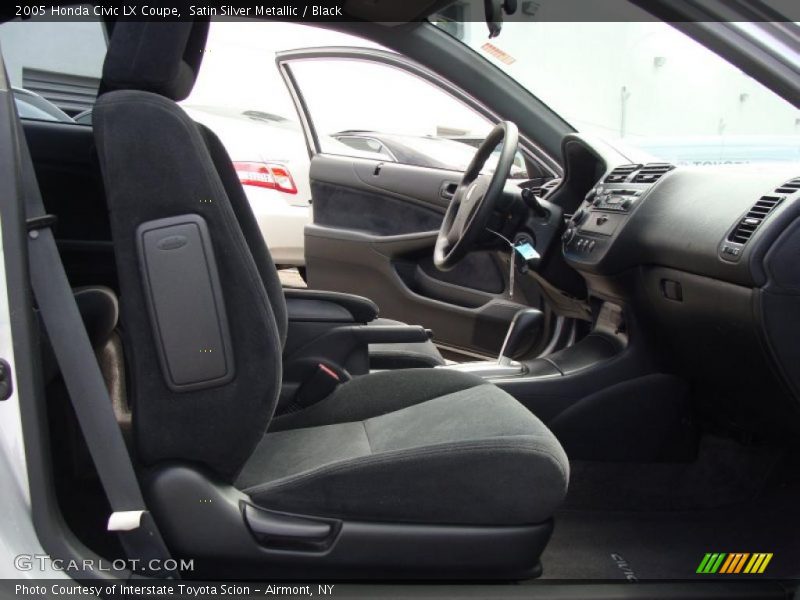Satin Silver Metallic / Black 2005 Honda Civic LX Coupe